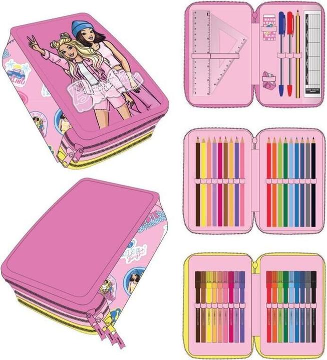 Produktbild Cerda Barbie Dreifach-Federmäppchen
