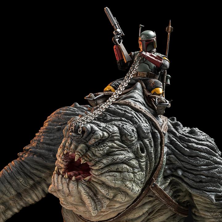Actual product image Iron Studios Le Livre de Boba Fett statuette 1/20 Demi Art Scale Boba Fett & Rancor 38 cm