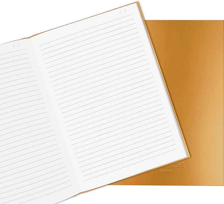 Image du produit Caran d'Ache Carnet ligné A5 - jaune (À rayures, Couverture rigide)