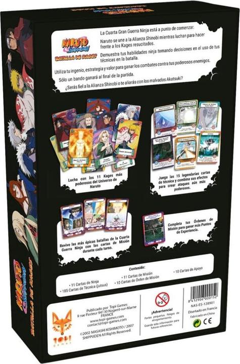 Actual product image Topi games Naruto Card Game Kage Battle *Spain Version* (Spanish)