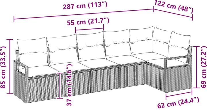 Produktbild vidaXL Modulares Sofa