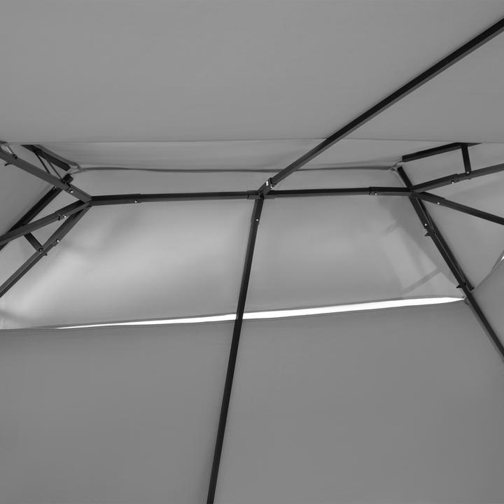 Produktbild Outsunny Pavillon Stahl, Polyester-Gewebe Dunkelgrau (300 cm, 400 cm)