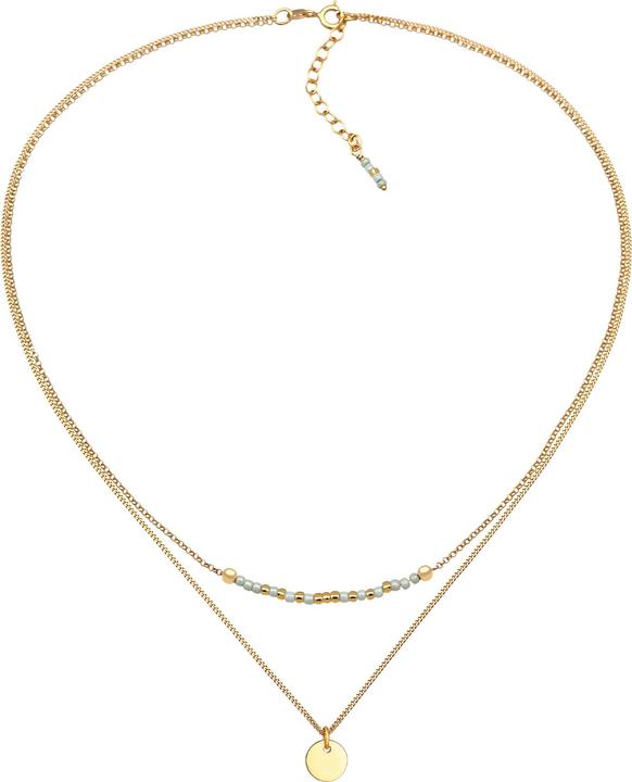 Produktbild Elli Layer, Multi-Color, Perle, Perlenkette, Plättchen (Glas, Plastik, No Stein, 925er Sterling Silber, 38 cm)