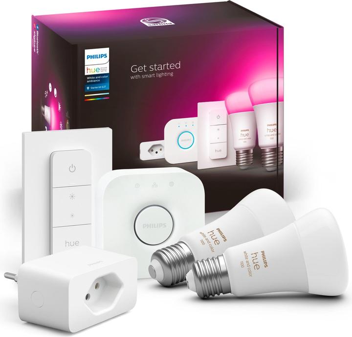 Produktbild Philips Starterset White & Color Ambiance, 2 x E27, 75 W, Bridge (E27, 800 lm, 1 x)