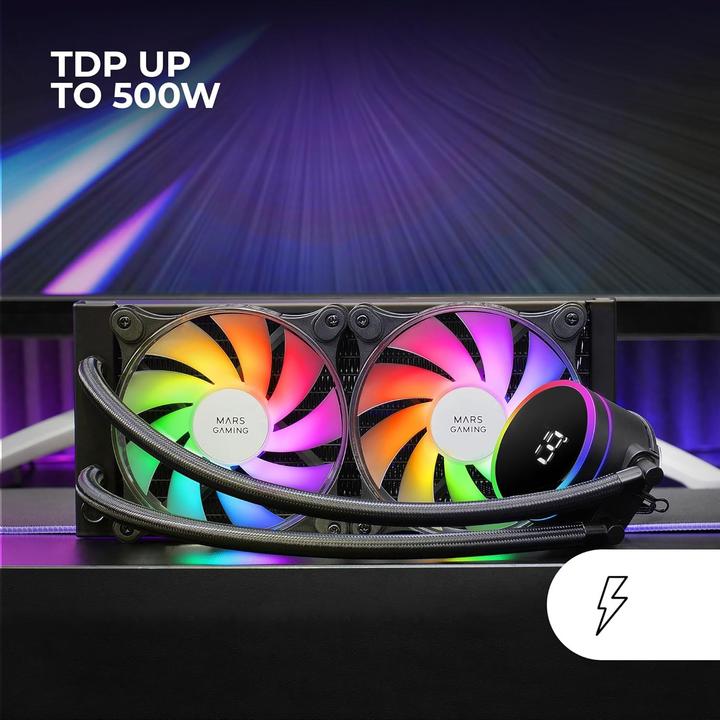 Produktbild Mars Gaming Kit Watercooling Aio Ml-Lcd RGB - 240mm (Noir)