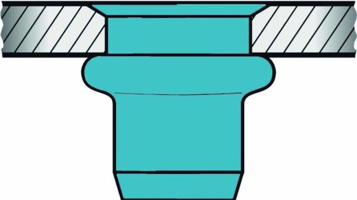 Produktbild Gesipa Blindnietmutter Nietschaft d x l 11 x 17 mm M8 Edelstahl A2 Kleinkopf 100 Stück