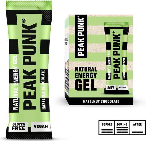 Produktbild Peak Punk Natural Energy Gel (Hazelnut, Chocolate, 12 Stk., 300 g)