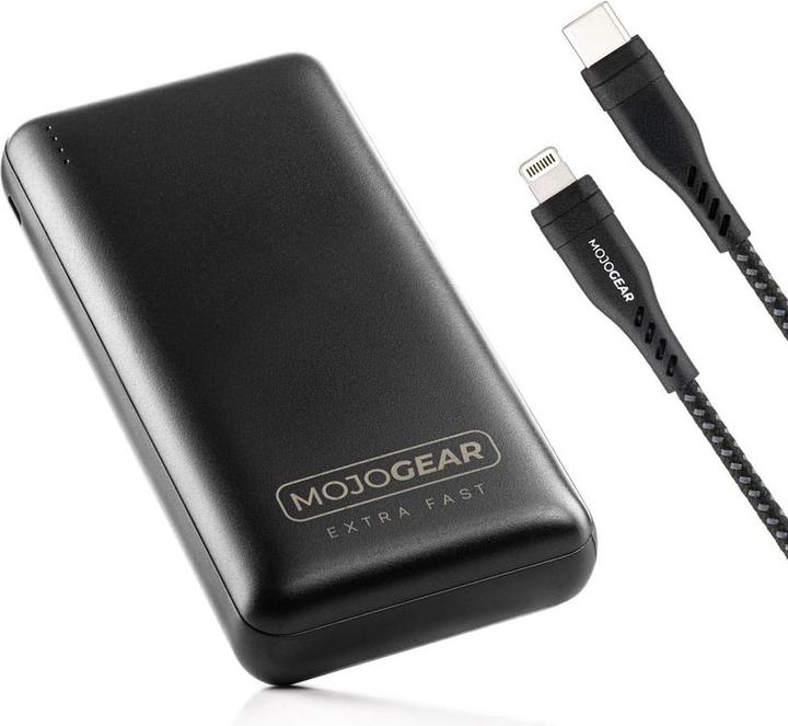 Mojogear Quick Charge-Set iPhone: 20.000 mAh PowerBank + Cable (MG-09-15) (20000 mAh, 18 W, 74 Wh)