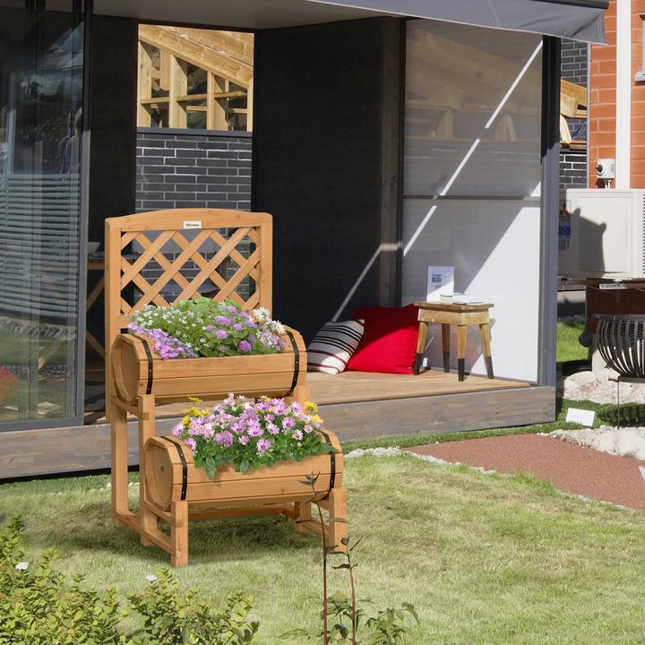 Produktbild Outsunny Blumenkasten mit Rankgitter