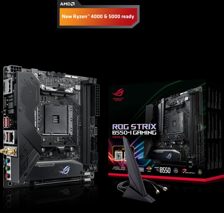 Image du produit ASUS ROG STRIX B550-I JEUX (AM4, AMD B550, Mini-ITX)