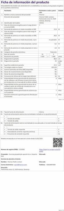 Productafbeelding Hisense TV 32A5Q (32", LCD, QLED, Volledige HD, 2025)