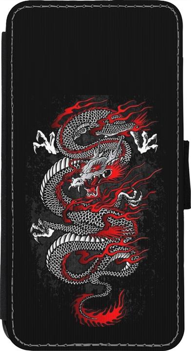 Produktbild PhoneLook Hülle Wallet schwarz Japanese style Dragon Tattoo Red Black (Apple iPhone 11 Pro Max)
