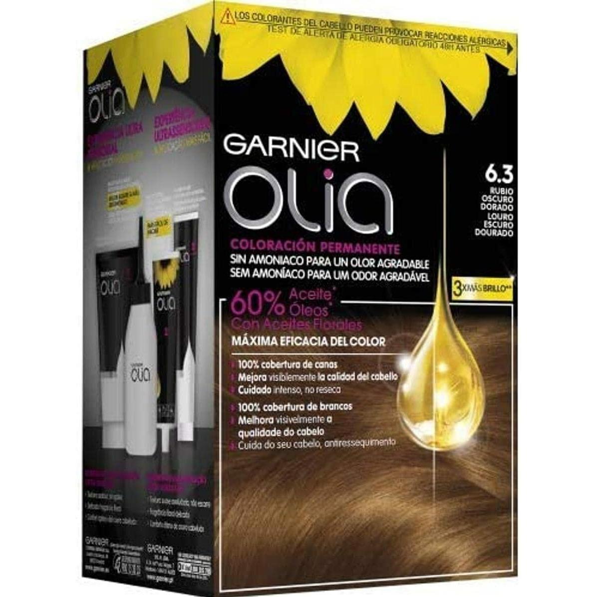 Garnier, Haarfarbe, OLIA Coloración Permanente #6,3 Rubio Oscuro Dorado 4 pz (#6,3 Rubio Oscuro Dorado 4 pz)