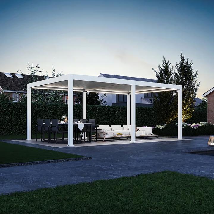 Immagine prodotto Weide elektrische Pergola 3x6m Weiss mit LED (600 cm, 300 cm)