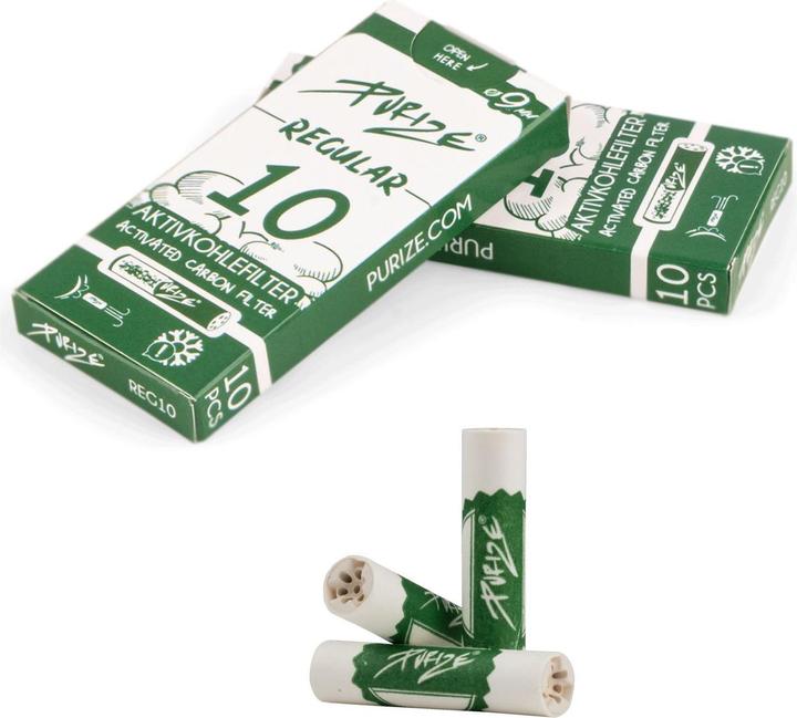 Produktbild Purize Regular Size Aktivkohlefilter Weiss - 10 Stk
