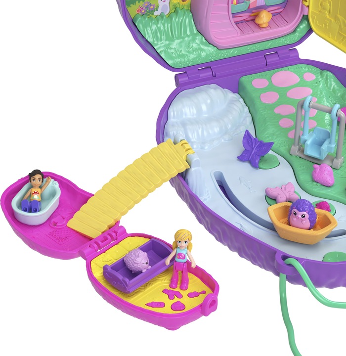 Actual product image Polly Pocket hedgehog mum & baby casket