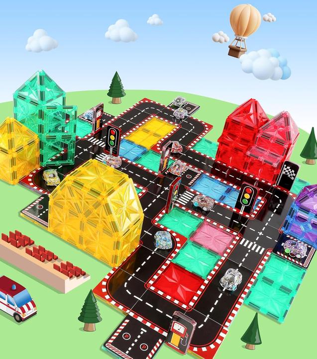 Image du produit Cooljoy 65-teiliges magnetisches Bausteine Set