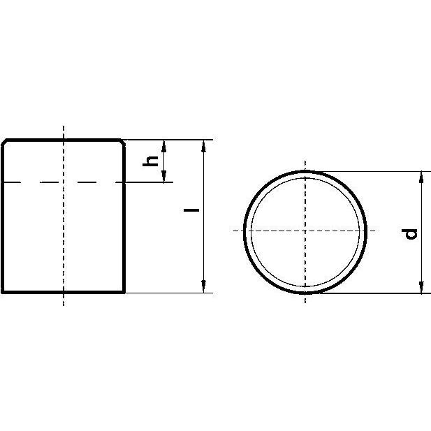 Thumbnail - Magni, Magnet, KAYSER GmbH Magnetstabgreifer 100N D.25xH.30mm h6 AINiCo 500 b.450Grad glatte Ausf. (1 x)