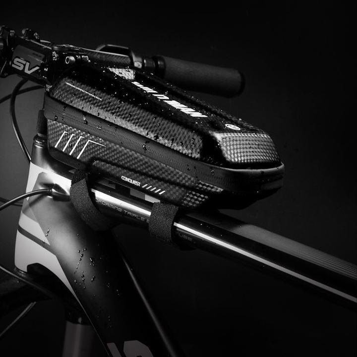 Produktbild Wildman Bicycle accessory traveling bag for bike frame with zipper 1L E5S black (1 l, Rahmentasche)
