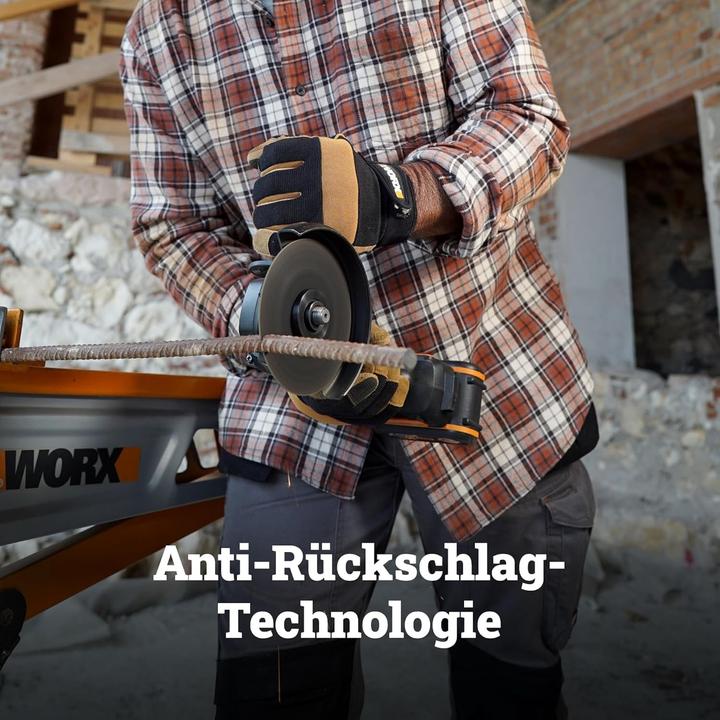 Immagine prodotto Worx Accu haakse slijper WX814.9 (zonder accu) (125 mm)