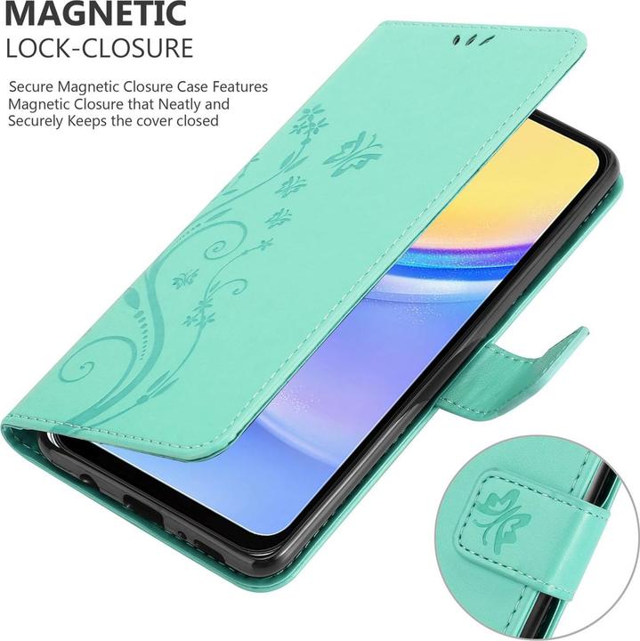 Produktbild Cadorabo Hülle für Samsung Galaxy A16 mit Blumen Muster (Samsung Galaxy A16)