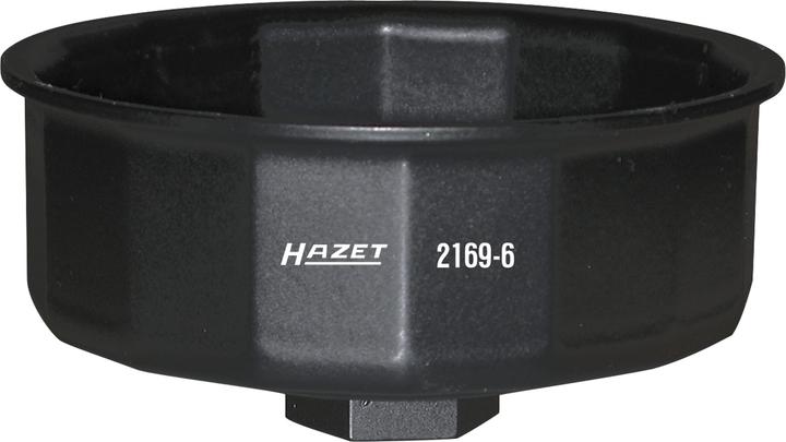 Produktbild HAZET Ölfilter-Schlüssel 2169-6 ∙ Vierkant12,5 mm (1/2 Zoll) ∙ Aussen 16-kant Profil ∙ 97 mm