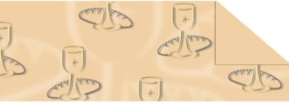 Produktbild Ursus Tonkarton 220g/qm A4 VE=5 Bogen Christliche Symbole Brot+Wein (220 g/m², 1 x)