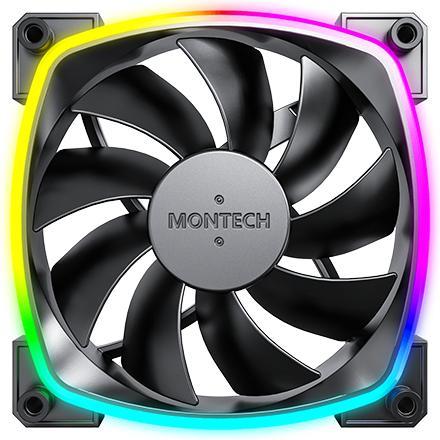 Produktbild Montech Lot de 3 Ventilateurs de boitier AX120 RGB - 12cm (Noir) (120 mm, 3 x)