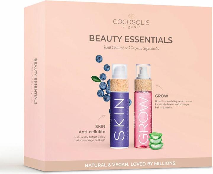Cocosolis Set Beauty Essentials - Skin Anti Cellulite Dry Oil 110ml und Hair Growth Serum Spray 110m (Körperpflegeset)