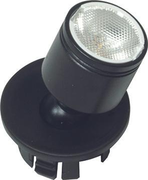 L&S Lamp. incassate FlexSpot 12V 1,3W nero (55 lm)