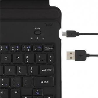 Actual product image LMP Keyboard ProtectCase for iPad 9.7" (2017/18), sleep&wake, pencil holder - UK layout - black (DE, iPad 9.7)