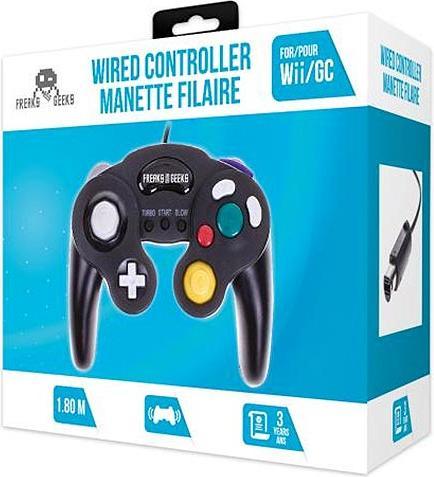 Actual product image Trade Invaders Wii/GC Black Controller with Turbo and Slow Motion (Wii)