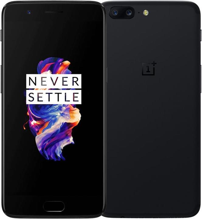 OnePlus 5 (128 GB, Midnight Black, 5.50", Dual SIM, 4G)