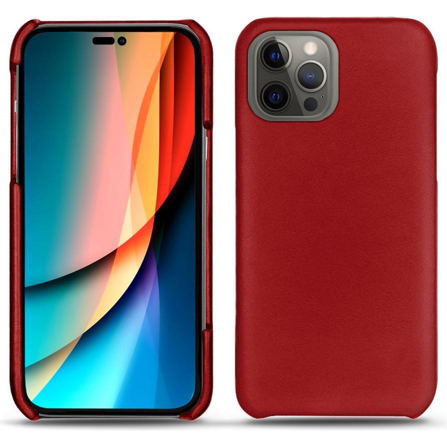 Noreve Lederschutzhülle (Apple iPhone 14 Pro), Smartphone Hülle, Rot