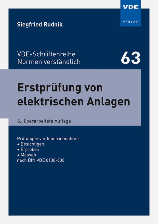 Energy Label Erstprüfung von elektrischen Anlagen (German, Siegfried Rudnik, 2020)
