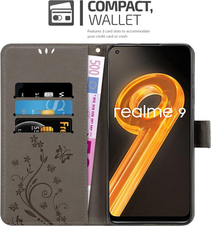Image du produit Cadorabo Étui Flower Book pour Realme 9 4G / 9 PRO+ (Realme 9 4G, Realme 9 Pro Plus)