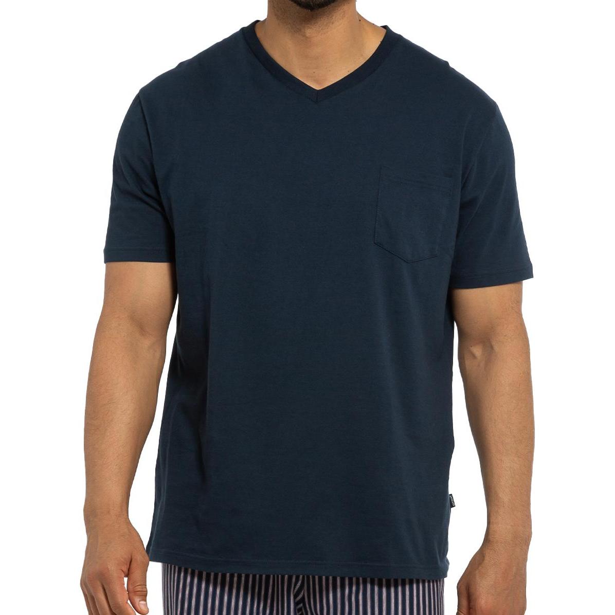Ammann, Herren, Pyjama, Organic Cotton - Mix & Match Schlafanzug Oberteil, Blau, (XXL)