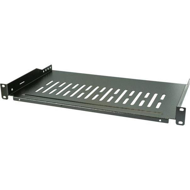 EFB Elektronik Fachboden 1HE 250 mm RAL 9005 Traglast 10 kg - Rack-Zubehör, Serverschrank Zubehör, Schwarz