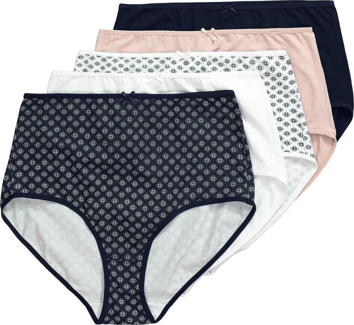 Produktbild Ulla Popken Maxislips, 5er-Pack, Ornamente/einfarbig (56, 5er Pack)