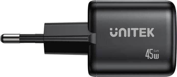 Produktbild Unitek ŁADOW. SIECIOWA 2X GAN 45W 2XUSB-C PD 3.0 QC CZARNA (45 W, 2 Ports)