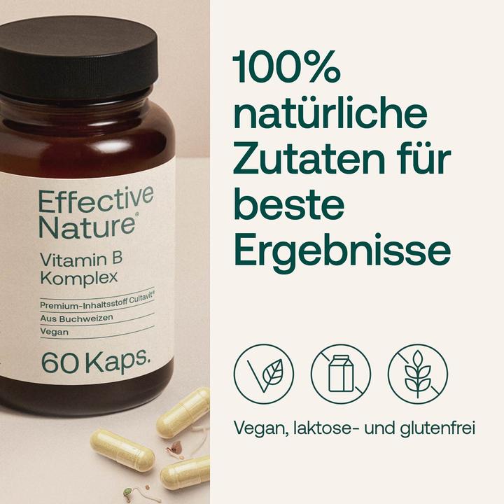 Actual product image Effective Nature Vitamin B complex (60 pcs., Capsules, 30 g)