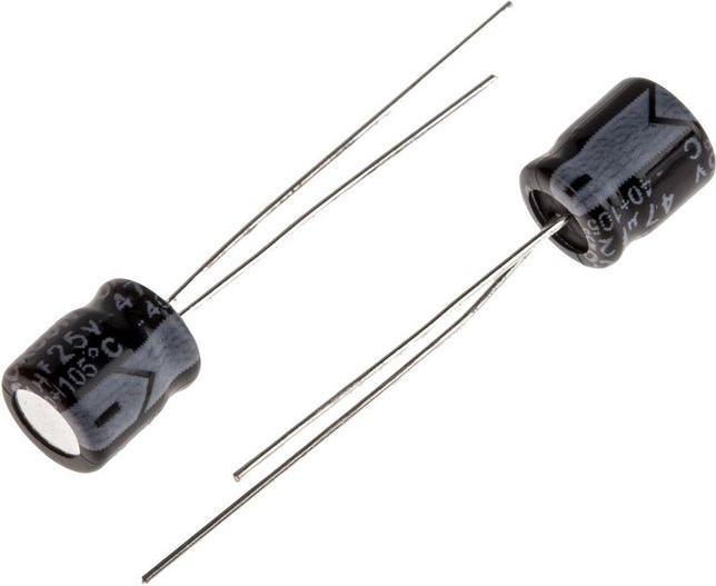 Produktbild RS PRO 47uF Aluminium Electrolytic Capacitor 25V dc, Radial, Through Hole