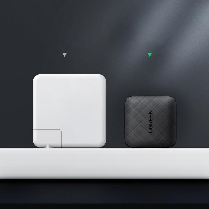 Produktbild Ugreen Wall charger CD217, 65W, USB-C (black) + USB-C to USB-C cable, 2m (black) (65 W, 1 Port)