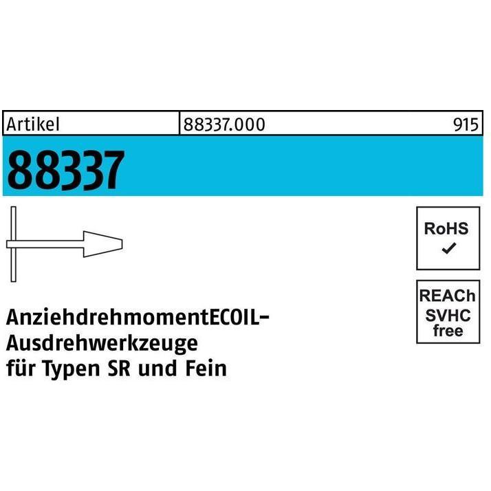 Amecoil, Gewindeschneider + Gewindebohrer, Ausdrehwerkzeug R 88337 NR.2 M 5 -M12 Stahl