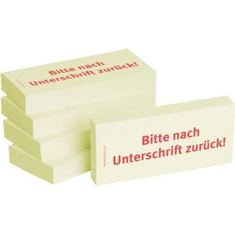 Bizstix, Haftnotiz, Notiz 'Untersc.zurück' 75x35mm