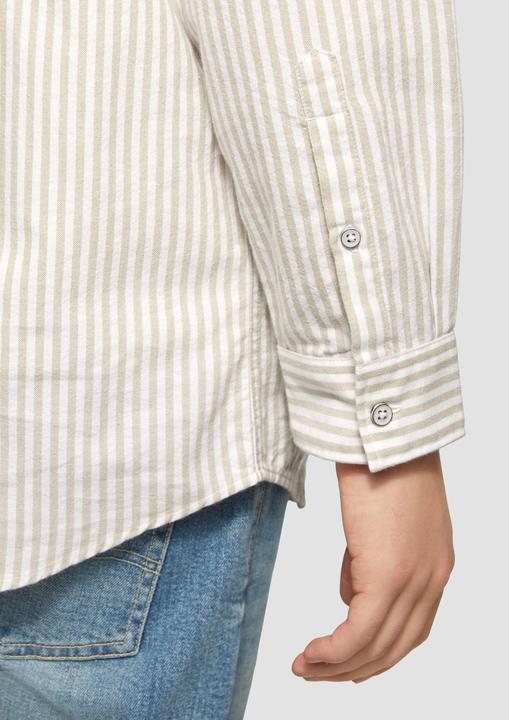 Actual product image S.Oliver Hemd Regular Fit: Stehkragenhemd aus gestreiftem Oxford (XXL)