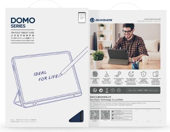 Immagine prodotto Dux Ducis Samsung Galaxy Tab S11 cover Domo Series tri-fold stand PU leather tablet cover - blue (Samsung Galaxy Tab S11)