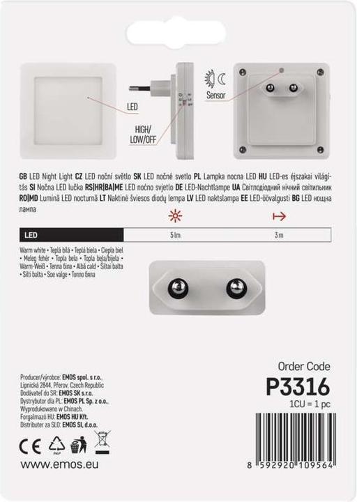 Image du produit Emos Veilleuse à LED P3316