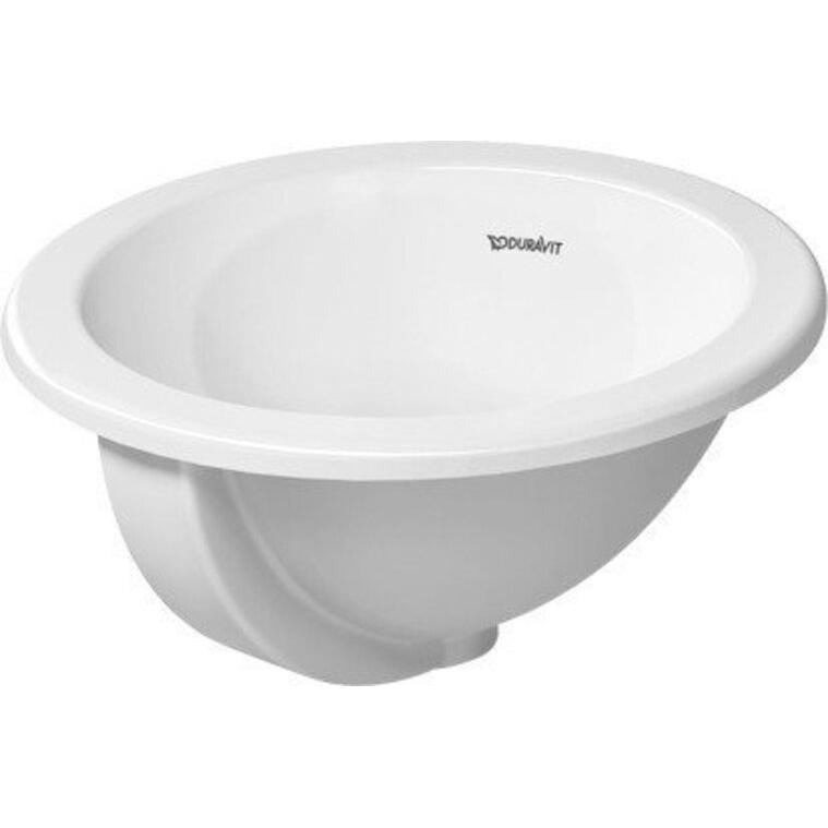 Duravit, Waschbecken, Einbauwaschtisch ARCHITEC m ÜL o HLB d= 400mm ohne Hahnloch weiss (400 mm, 400 mm)