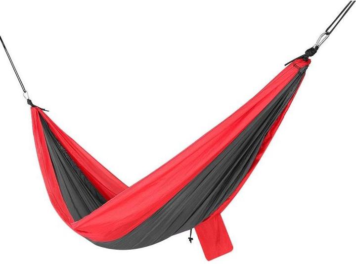 Produktbild Enero Camp Touristische Hängematte 2 Personen 270x140cm Schwarz Rot